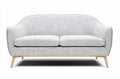 Canapé en tissu gris clair avec pieds en bois 180 x 80 x 75cm