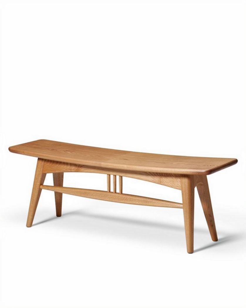 Table basse en bois de chêne 120 x 40 x 45cm pour salon ou entrée