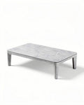 Table basse en marbre gris 120 x 60 x 35cm pour intérieur moderne