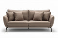 Canapé en tissu beige avec coussins inclus dimensions 200 x 90 x 85cm